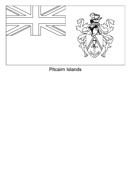 Pitcairn Islands Flag Template Printable pdf