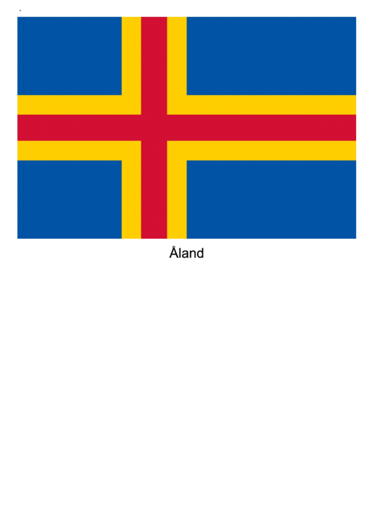 Aland Flag Template Printable pdf