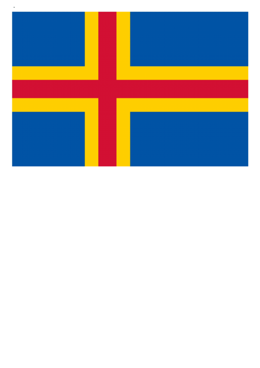 Aland Flag Template