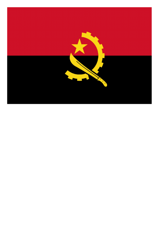 Angola Flag Template Printable pdf