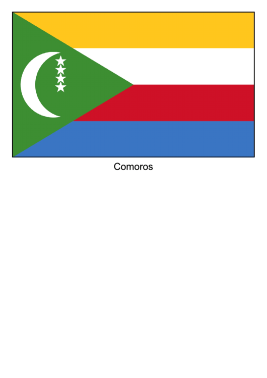 Comoros Flag Template