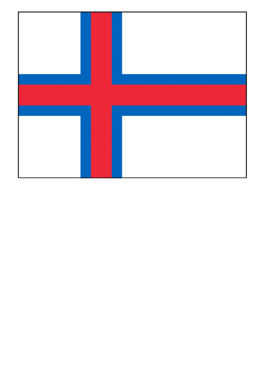 Faroe Islands Flag Template Printable pdf