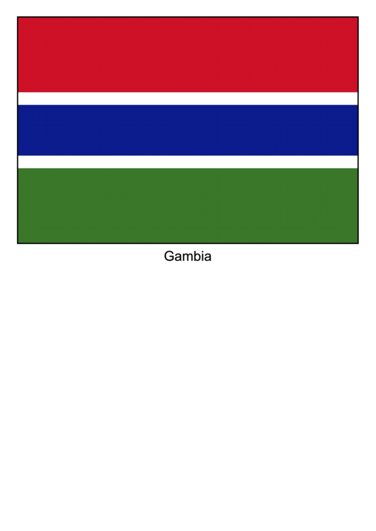 Gambia Flag Template Printable pdf