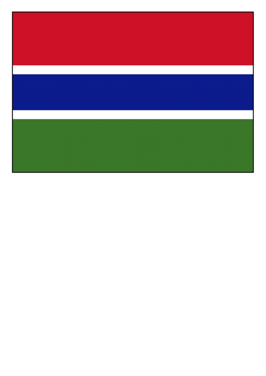 Gambia Flag Template Printable pdf