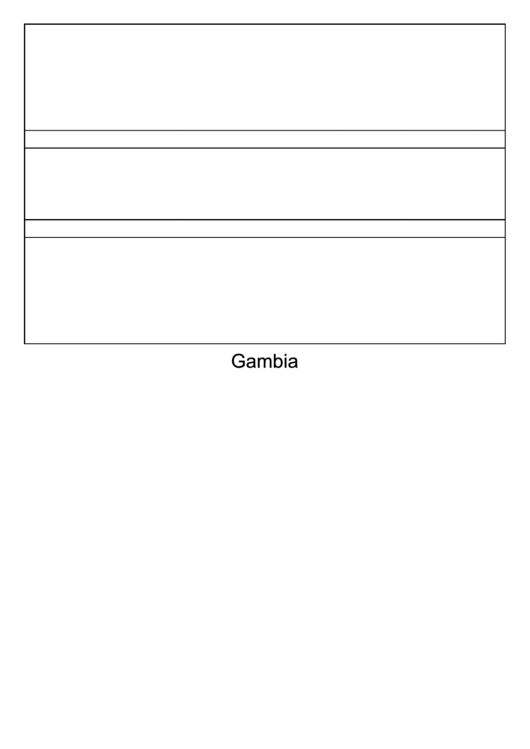 Gambia Flag Template Printable pdf