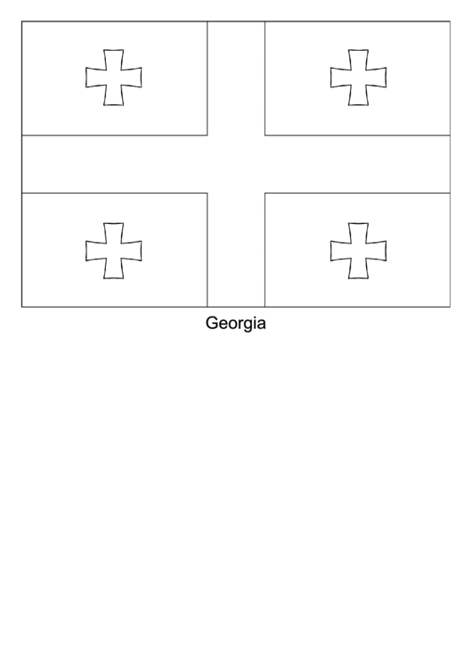Georgia Flag Template Printable pdf
