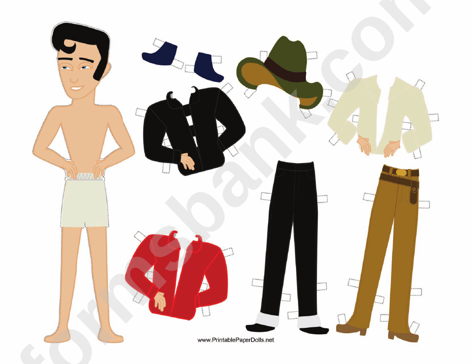 The King Celebrity Paper Doll