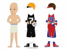 Male Basketball Player Paper Doll