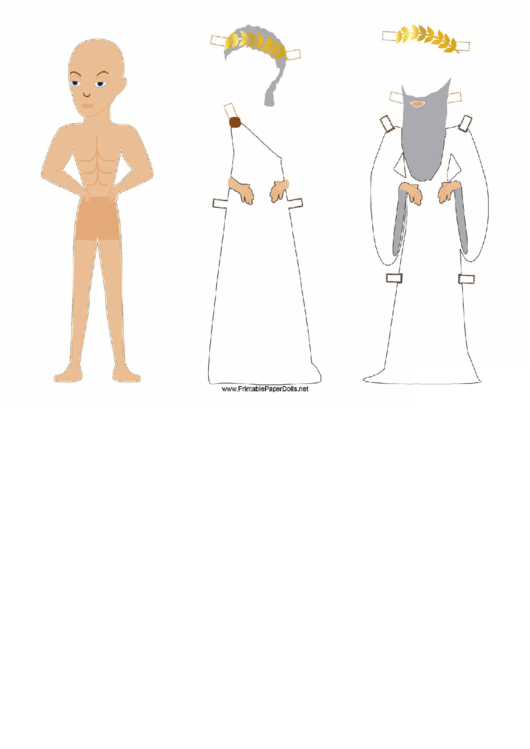 Greek Man With Long Beard Paper Doll Printable pdf