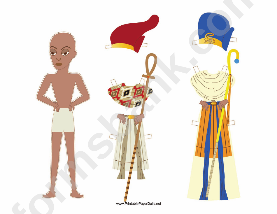 Egyptian Pharaoh Paper Doll
