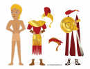 Roman Man Paper Doll