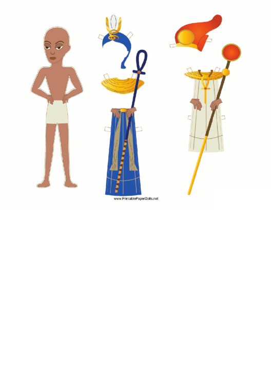 Egyptian Man Paper Doll Printable pdf