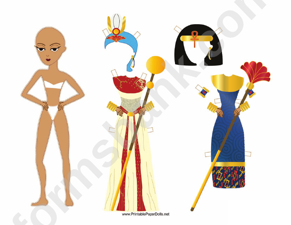 Egyptian Lady Paper Doll