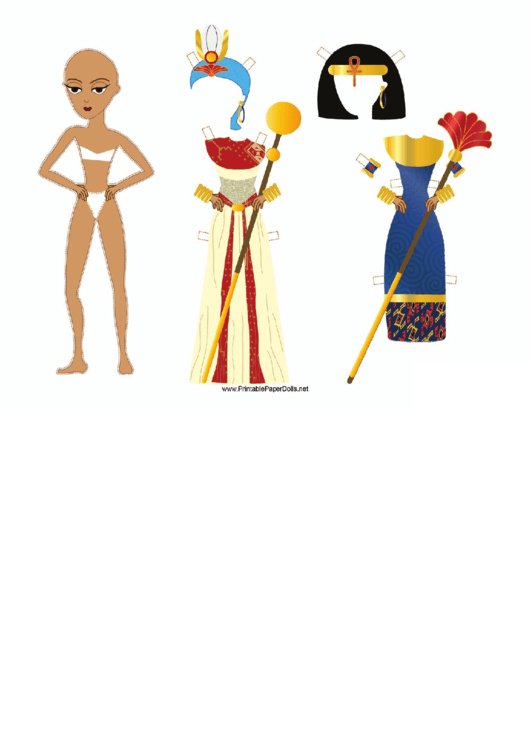 Egyptian Lady Paper Doll Printable pdf