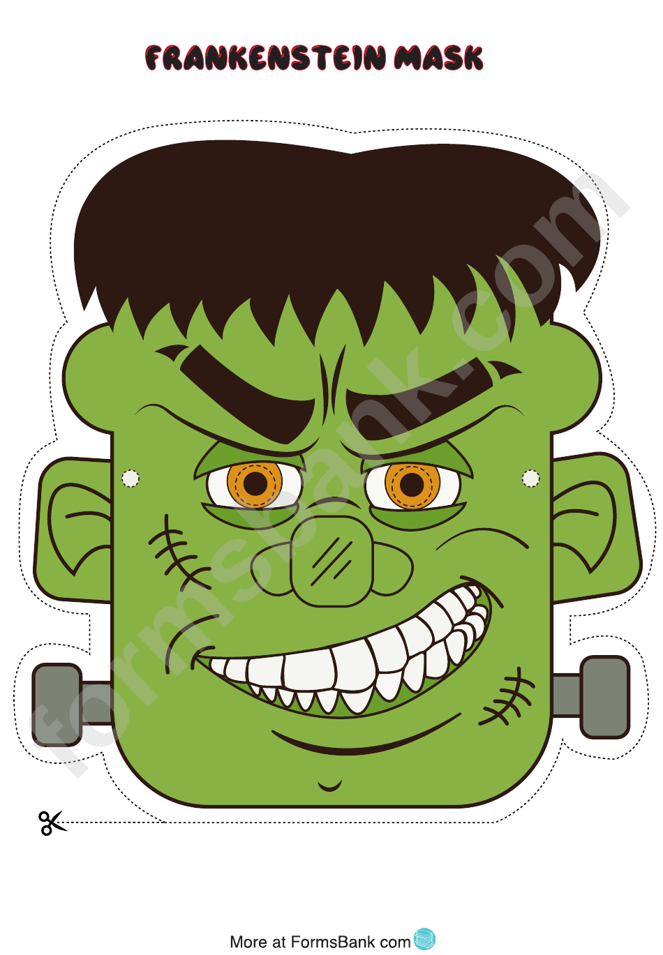 Monster Frankenstein Mask Template