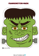 Monster Frankenstein Mask Template