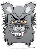 Monster Wolfman Mask Template