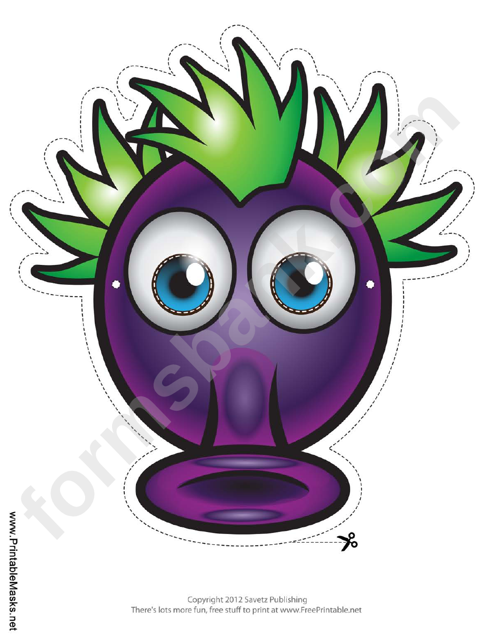 Monster Silly Mask Template