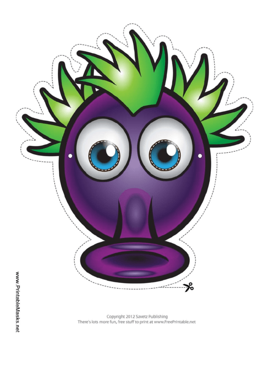 Monster Silly Mask Template Printable pdf