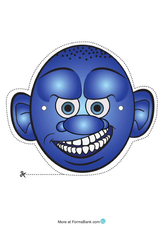 Bald Monster Mask Template Printable pdf