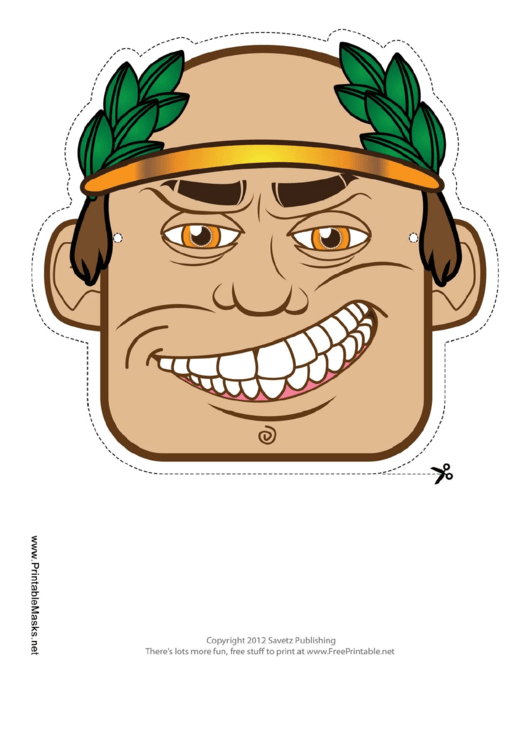 Greek Male Mask Template Printable pdf