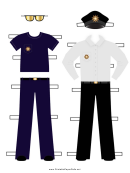 Policeman Paper Doll Outfits