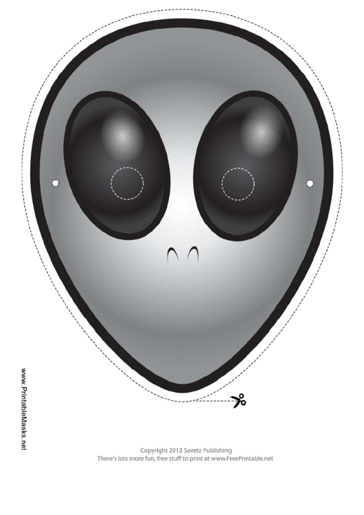 Alien Mask Template Printable pdf