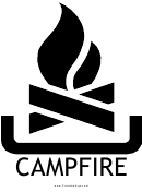 Campfire With Caption Sign
