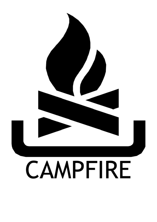 Campfire With Caption Sign Printable pdf