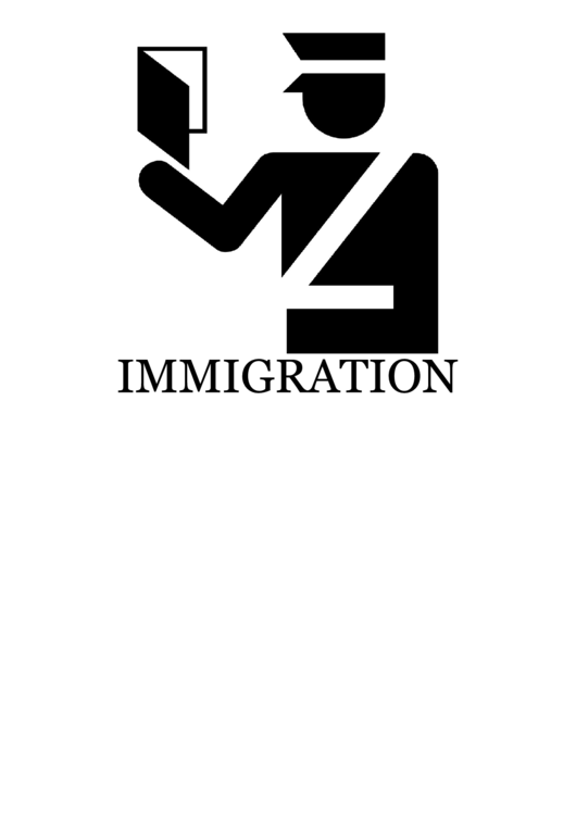 Immigration With Caption Sign Printable pdf