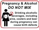 Pregnancy And Alcohol Sign