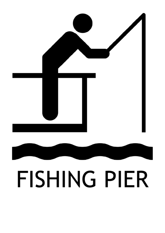 Fishing Pier With Caption Sign Printable pdf