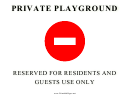 Private Playground Sign