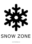 Snow Zone With Caption Sign