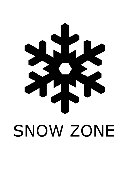 Snow Zone With Caption Sign