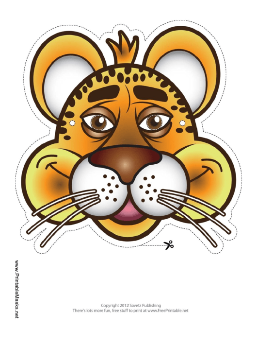 Cheetah Mask Template Printable pdf