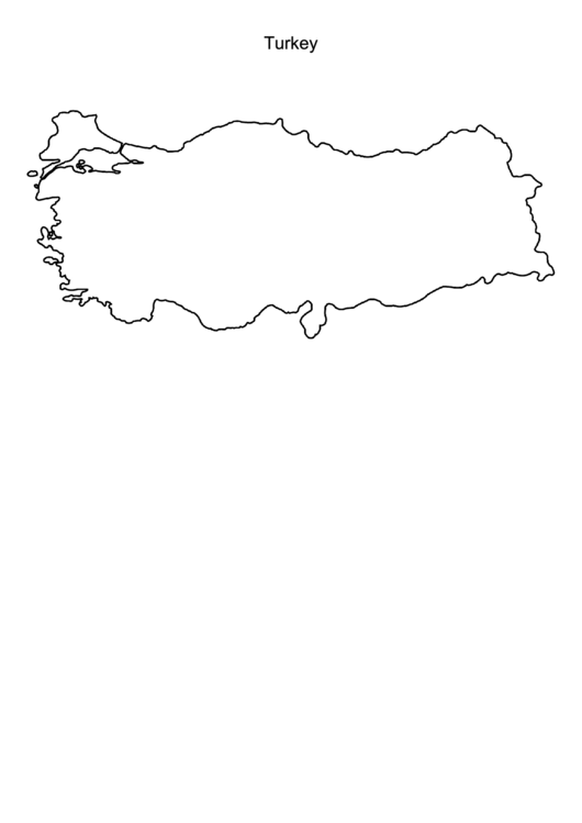 Turkey Map Template Printable pdf
