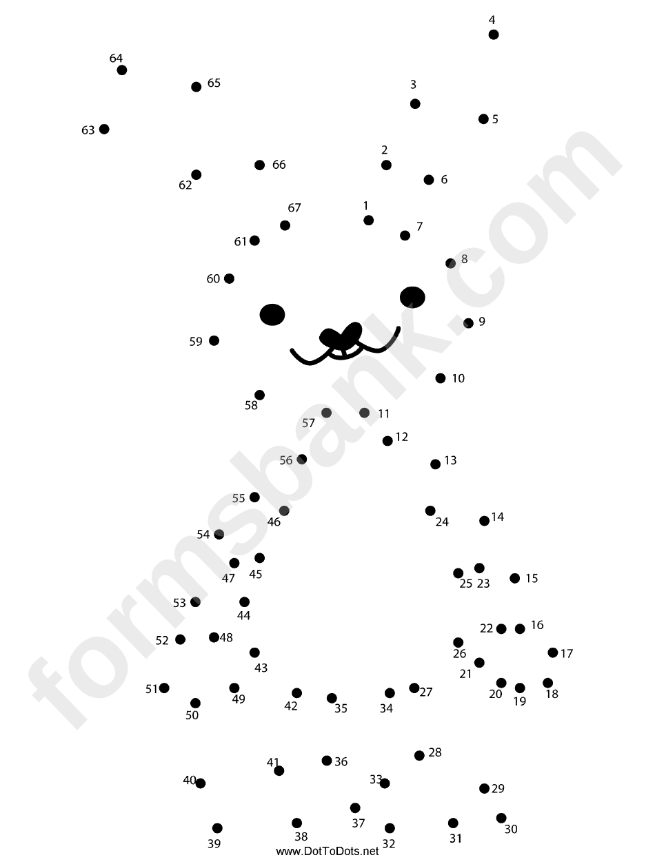 Bunny Dot-To-Dot Sheet
