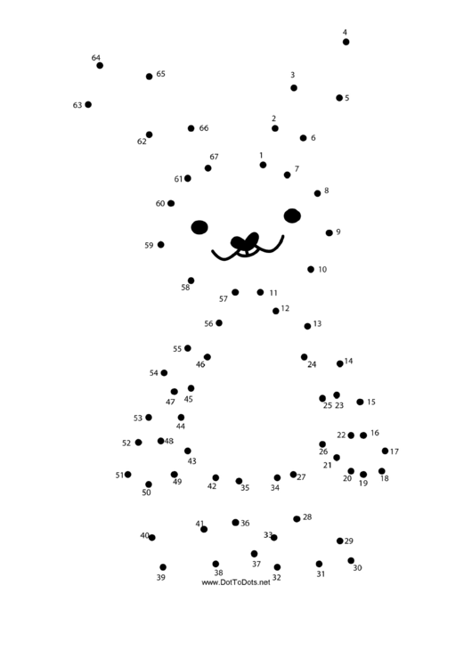 Bunny Dot-To-Dot Sheet Printable pdf