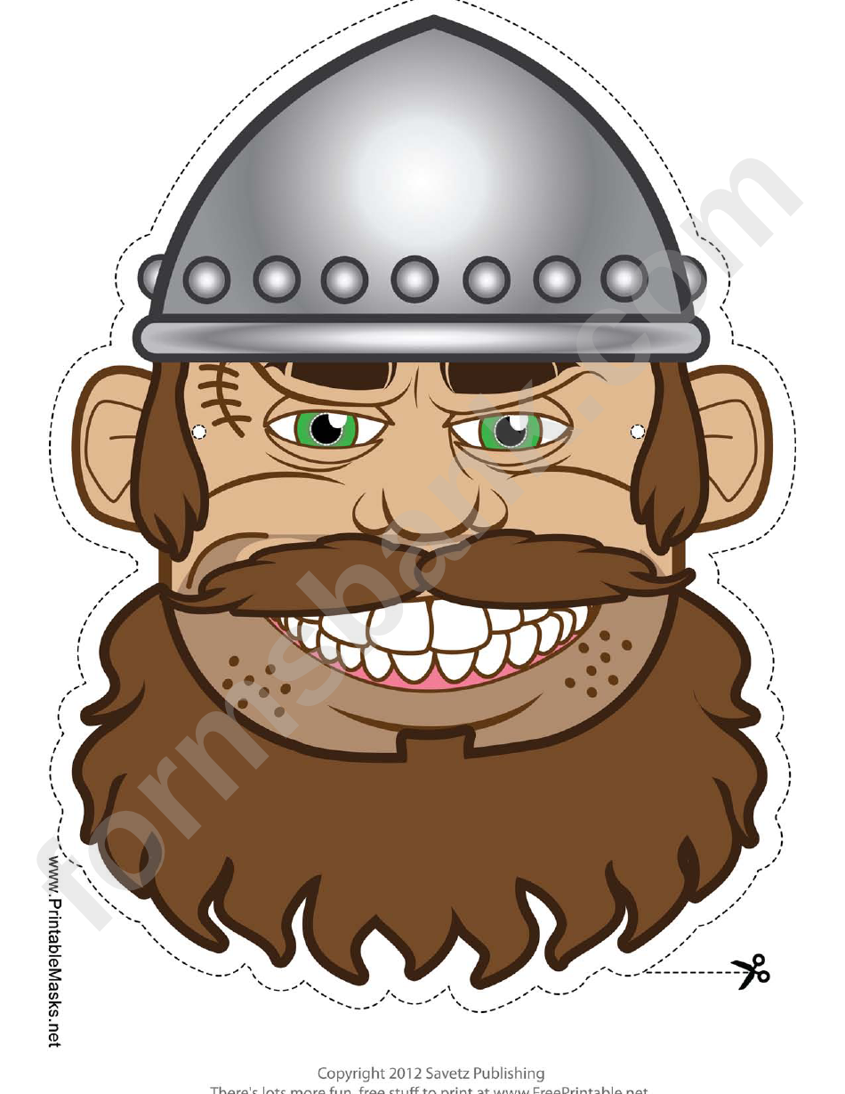 Viking Male Mask Template