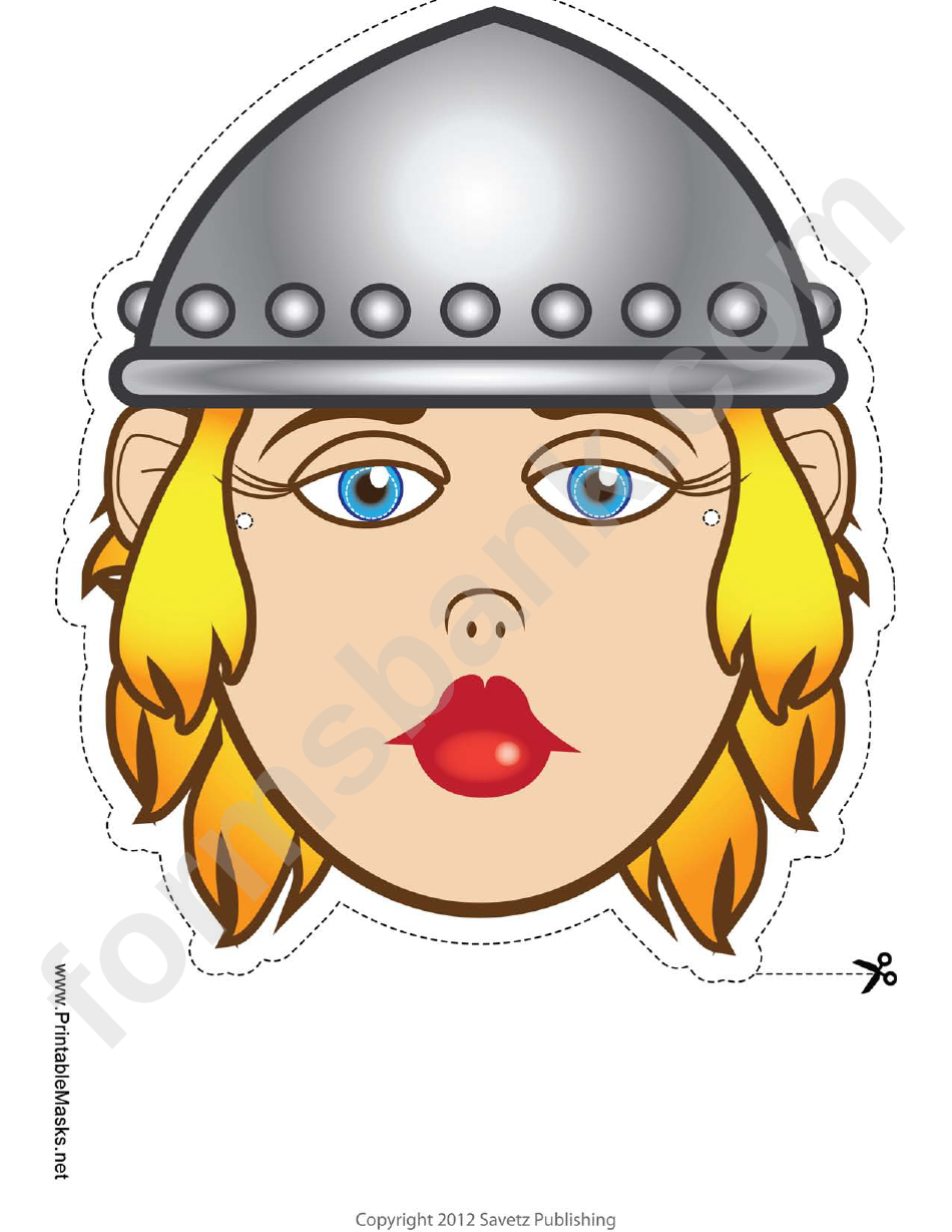Viking Female Mask Template