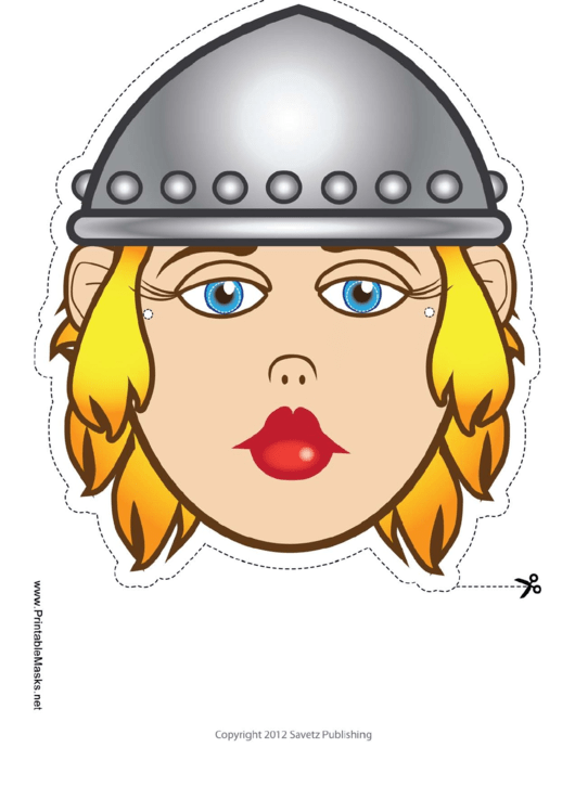 Viking Female Mask Template Printable pdf