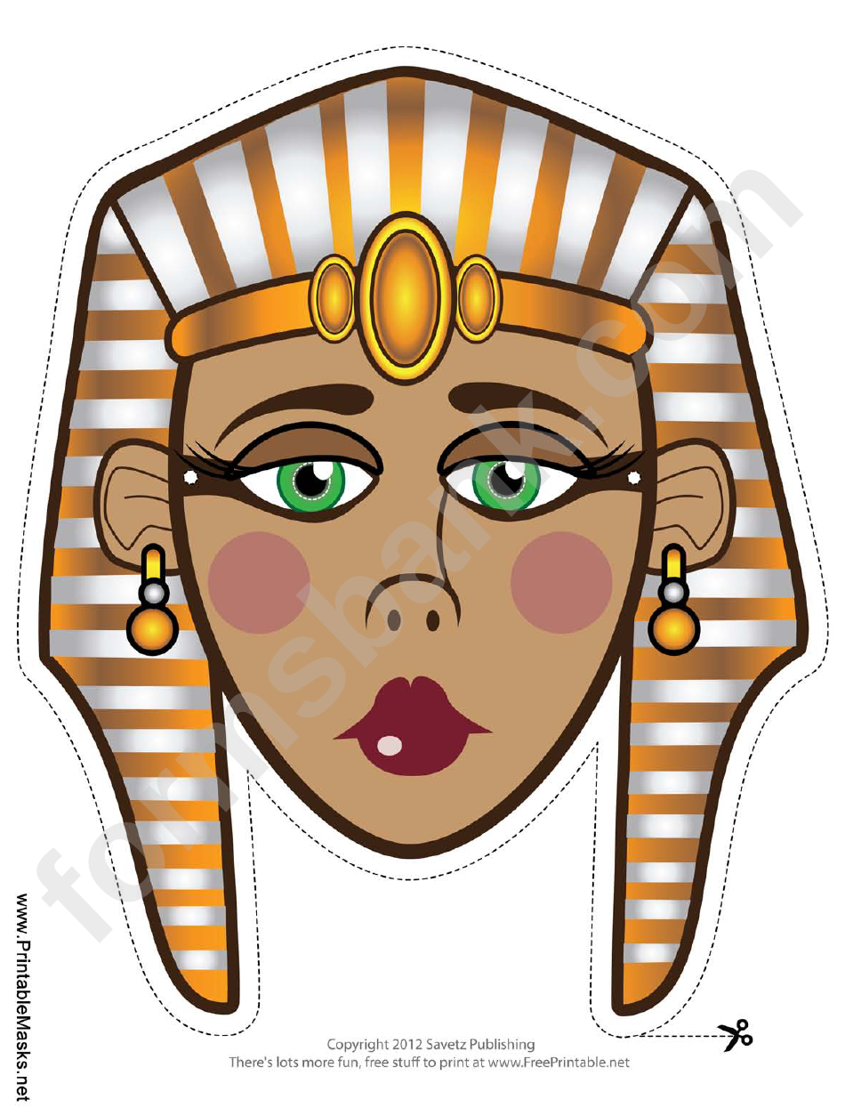 Egyptian Queen Mask Template