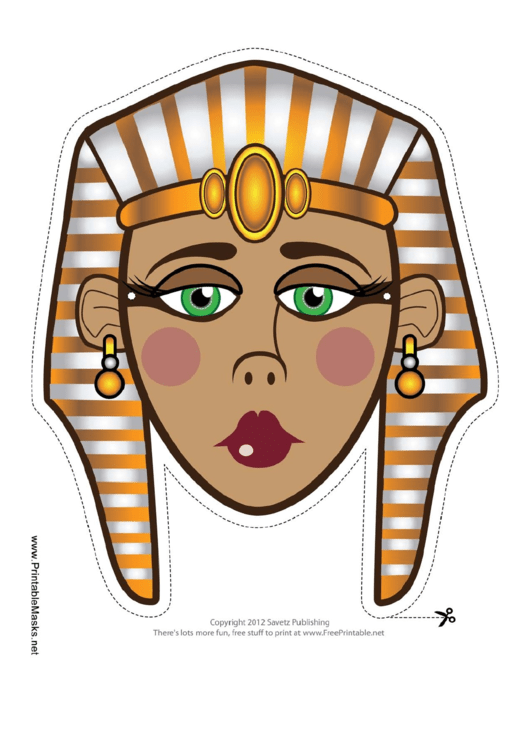 Egyptian Queen Mask Template Printable pdf