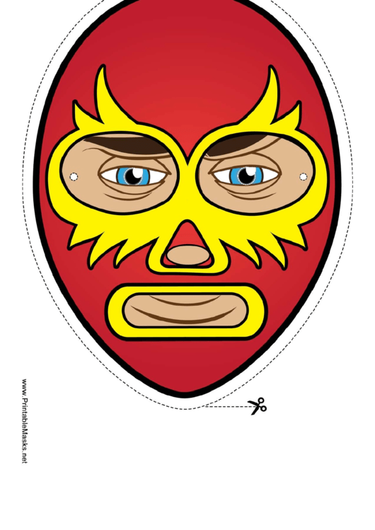 Wrestler Elaborate Mask Template Printable pdf