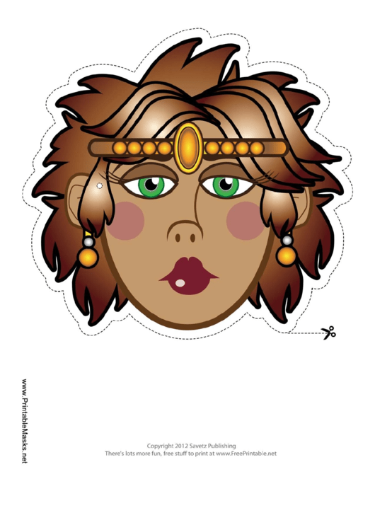Queen Tiara Mask Template Printable pdf
