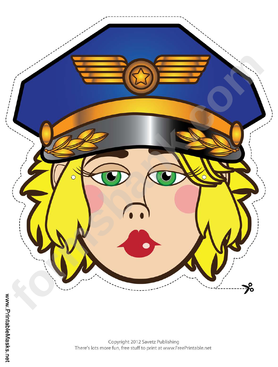 Pilot Female Mask Template