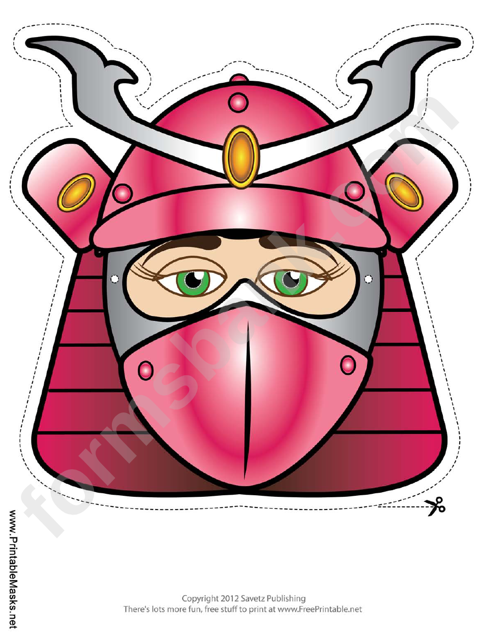 Samurai Female Mask Template