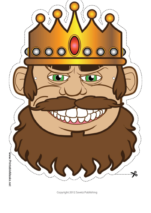 King Grin Mask Template Printable pdf