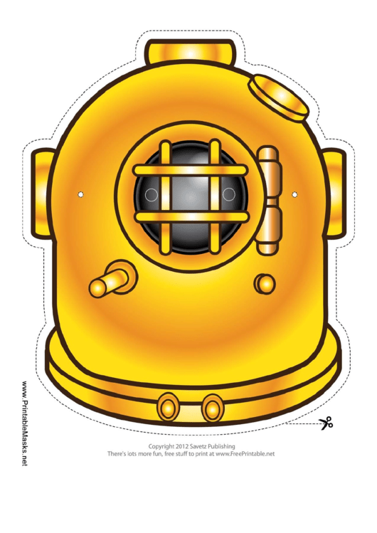 Brass Diving Mask Template Printable pdf